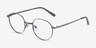Ledger Silver MetalEyeglass Frames from EyeBuyDirect, Angle View
