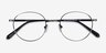 Ledger Silver MetalEyeglass Frames from EyeBuyDirect, Closed View