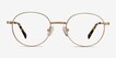 Ledger Golden MetalEyeglass Frames from EyeBuyDirect, Front View