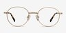 Ledger Golden MetalEyeglass Frames from EyeBuyDirect, Front View