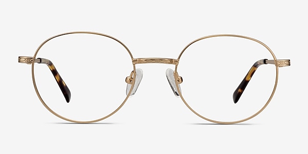 Ledger Golden Metal Eyeglass Frames