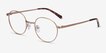 Ledger Golden MetalEyeglass Frames from EyeBuyDirect, Angle View