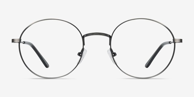 Motif Gunmetal MetalEyeglass Frames from EyeBuyDirect, Front View