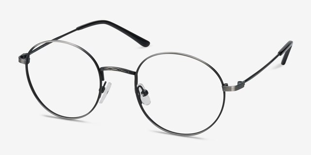 Motif Gunmetal MetalEyeglass Frames from EyeBuyDirect, Angle View