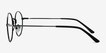 Motif Gunmetal MetalEyeglass Frames from EyeBuyDirect, Side View
