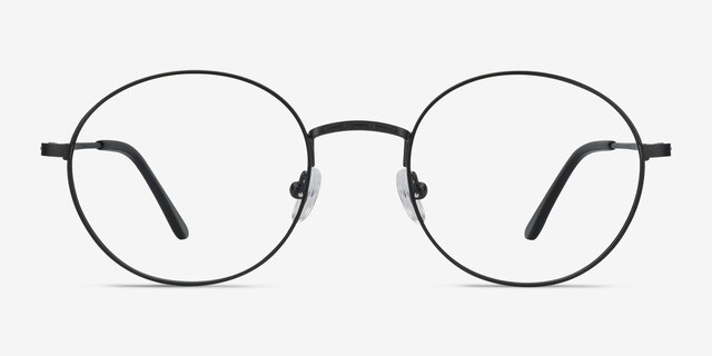 Motif Black MetalEyeglass Frames from EyeBuyDirect, Front View