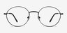 Motif Black MetalEyeglass Frames from EyeBuyDirect, Front View