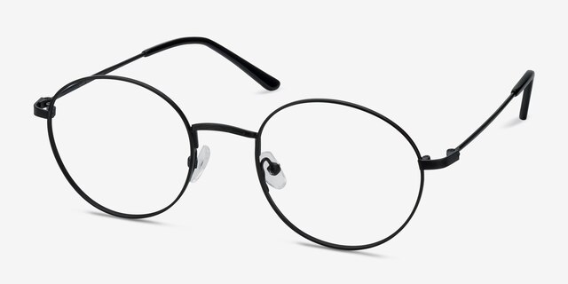 Motif Black MetalEyeglass Frames from EyeBuyDirect, Angle View