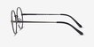Inscription Bronze MetalEyeglass Frames from EyeBuyDirect, Side View