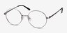 Inscription Silver MetalEyeglass Frames from EyeBuyDirect, Angle View