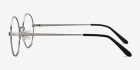 Inscription Argenté Métal Montures de lunettes de vue d'EyeBuyDirect, Vue de Côté