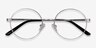 Inscription Silver MetalEyeglass Frames from EyeBuyDirect, Closed View