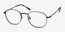 Suspense Noir MétalMontures de lunettes de vue d'EyeBuyDirect, Vue d'Angle