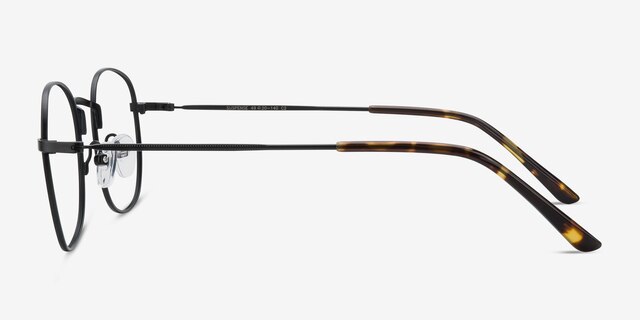 Suspense Noir MétalMontures de lunettes de vue d'EyeBuyDirect, Vue de Côté