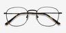Suspense Noir MétalMontures de lunettes de vue d'EyeBuyDirect, Vue Rapprochée