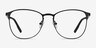 Ember Matte Black MetalEyeglass Frames from EyeBuyDirect, Front View