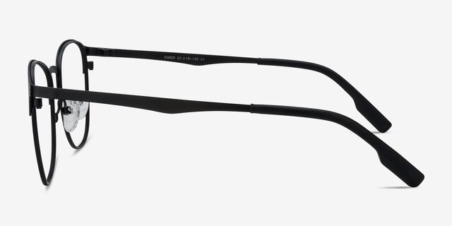 Ember Matte Black MetalEyeglass Frames from EyeBuyDirect, Side View