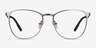 Ember Silver MetalEyeglass Frames from EyeBuyDirect, Front View
