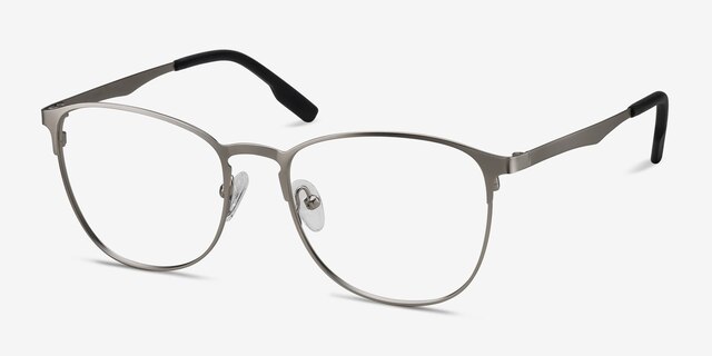 Ember Silver MetalEyeglass Frames from EyeBuyDirect, Angle View