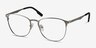 Ember Silver MetalEyeglass Frames from EyeBuyDirect, Angle View