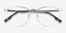 Ember Silver MetalEyeglass Frames from EyeBuyDirect, Closed View