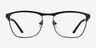 Foundry Black MetalEyeglass Frames from EyeBuyDirect, Front View