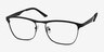 Foundry Black MetalEyeglass Frames from EyeBuyDirect, Angle View