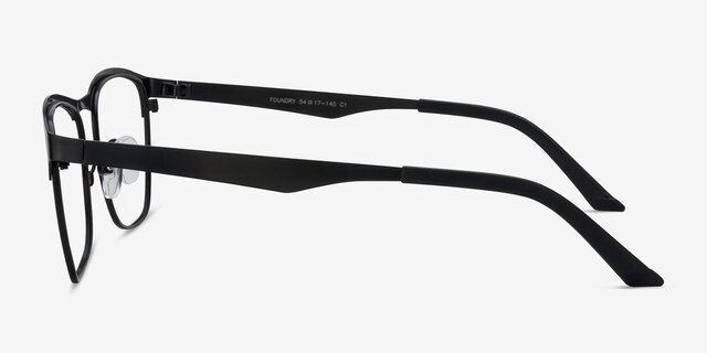 Foundry Black MetalEyeglass Frames from EyeBuyDirect, Side View