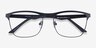 Foundry Black MetalEyeglass Frames from EyeBuyDirect, Closed View