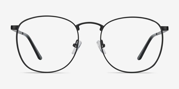 St Michel Black Metal Eyeglass Frames