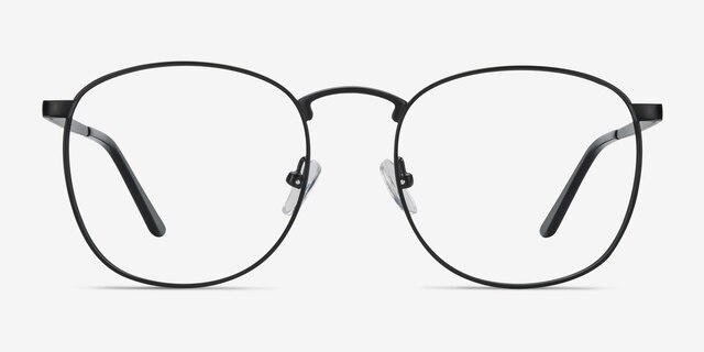 St Michel Black MetalEyeglass Frames from EyeBuyDirect, Front View