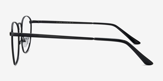 St Michel Black MetalEyeglass Frames from EyeBuyDirect, Side View