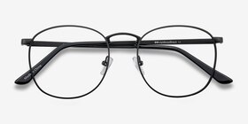 St Michel Black Metal Eyeglass Frames from EyeBuyDirect, Closed View