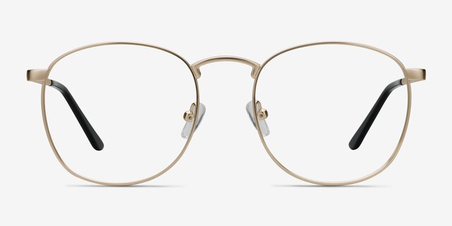 St Michel Golden MetalEyeglass Frames from EyeBuyDirect, Front View