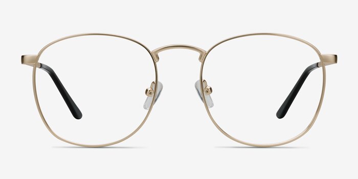 St Michel Golden Metal Eyeglass Frames from EyeBuyDirect
