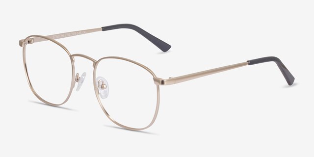 St Michel Golden MetalEyeglass Frames from EyeBuyDirect, Angle View