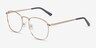 St Michel Golden MetalEyeglass Frames from EyeBuyDirect, Angle View