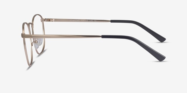 St Michel Golden MetalEyeglass Frames from EyeBuyDirect, Side View