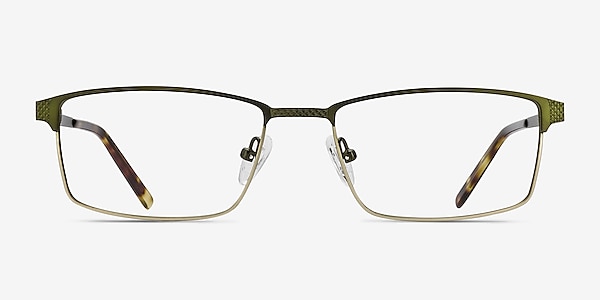 Prime Green Bronze Métal Montures de lunettes de vue