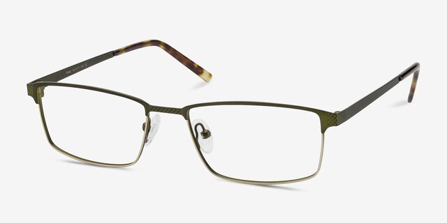 Prime Green Bronze MetalEyeglass Frames from EyeBuyDirect, Angle View