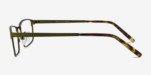 Prime Green Bronze MetalEyeglass Frames from EyeBuyDirect, Side View