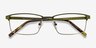 Prime Green Bronze MetalEyeglass Frames from EyeBuyDirect, Closed View