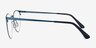 Radius Bleu MétalMontures de lunettes de vue d'EyeBuyDirect, Vue de Côté