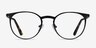 Radius Black MetalEyeglass Frames from EyeBuyDirect, Front View