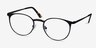 Radius Black MetalEyeglass Frames from EyeBuyDirect, Angle View