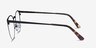 Radius Black MetalEyeglass Frames from EyeBuyDirect, Side View