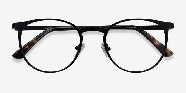 Radius Black MetalEyeglass Frames from EyeBuyDirect, Closed View