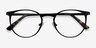 Radius Black MetalEyeglass Frames from EyeBuyDirect, Closed View