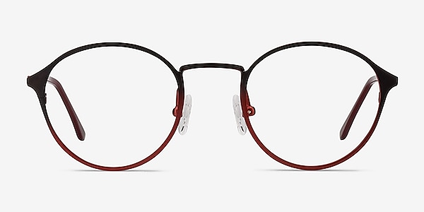 Rising Red Black Metal Eyeglass Frames