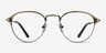 Wrap Bronze MetalEyeglass Frames from EyeBuyDirect, Front View